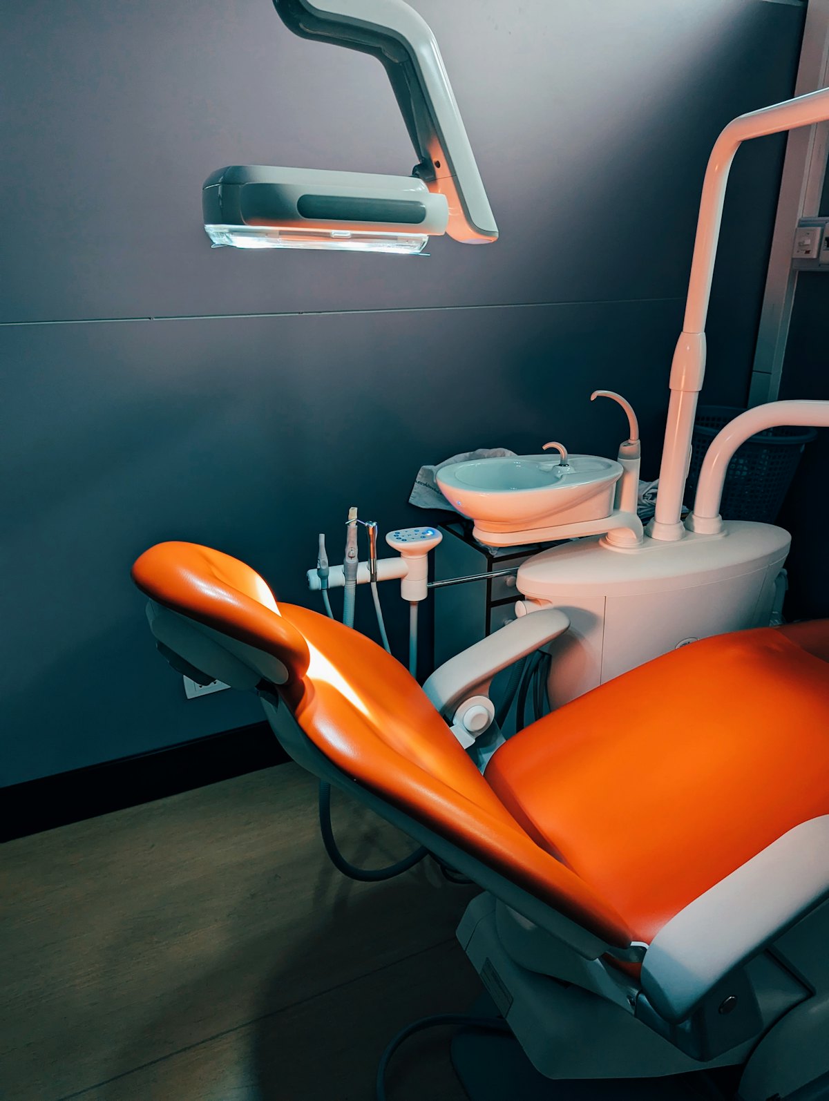Dental chair prepared for the next patient